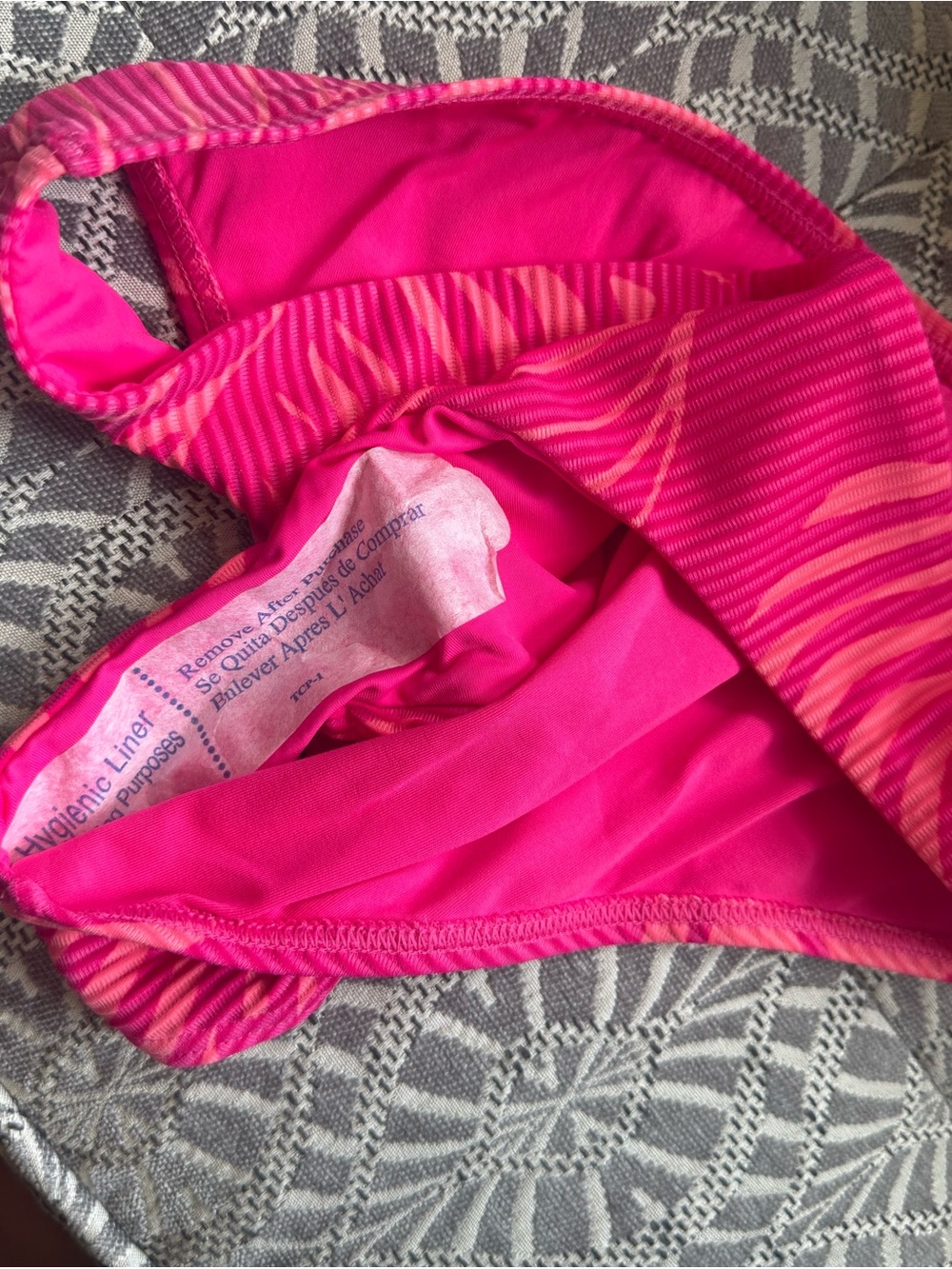 Sunsets Collins Hipster Bikini Bottom S Pink Blushing Palms Rib NWT - Picture 6 of 8